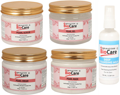 BEAUCODE BioCare Pearl Facial Kit 500 ml Each With Deep Cleansing Milk 100ml||(5 x 420 ml)