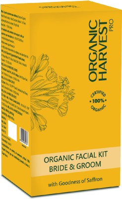 Organic Harvest Bride and Groom 6-step Facial Kit | Nourishes & Brightens Skin | Flawless Glow(420 g)