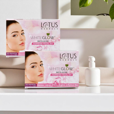 LOTUS HERBALS WhiteGlow Insta Glow Fairness Facial Kit ( combo* 2)(2 x 40g) /80gm(2 x 40 g)