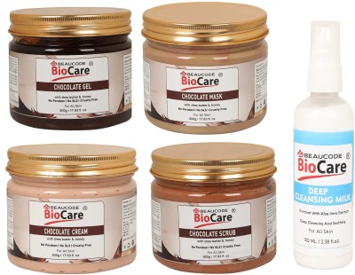 BEAUCODE BioCare Chocolate Facial Kit 500 ml Each With Deep Cleansing Milk 100ml||(5 x 400 ml)