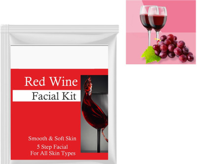 Softiebow Red Wine Facial Kit Improves Complexion Exfoliates and Anti-Aging Glowing Skin(100 g)