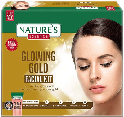 Nature's Essence GLOWING GOLD FACIAL KIT 60GM (280MRP)(60 g)