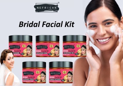 Nefrican Bridal Skin Whitening, Face Massage Facial Kit For Men & Women(5 x 50 g)