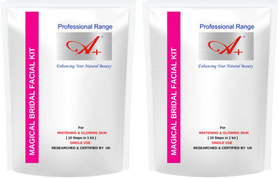 A+ Magical Bridal Facial Kit Suitable For All Skin Type 1Time Use Facial 165gm Each(2 x 165 g)
