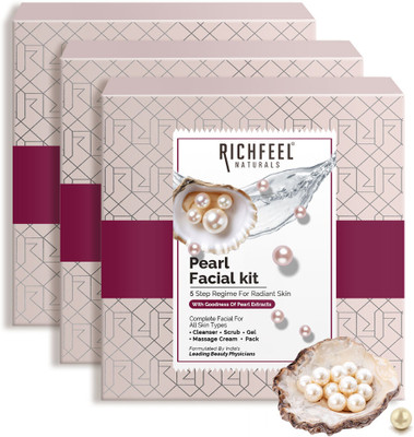 RICHFEEL Pearl Facial Kit 5x6 G Pack of 3(3 x 30 g)