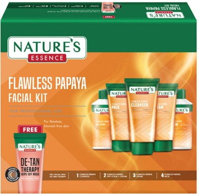 Nature's Essence Flawless Papaya Facial Kit, 180g + d tan therpy 100ml(280 g)