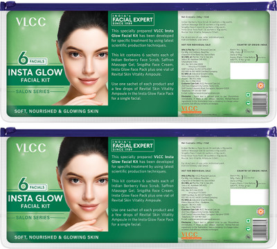 VLCC Salon Series Insta Glow Facial Kit ( 6 Facials ) (Pack of 2)(2 x 252 g)