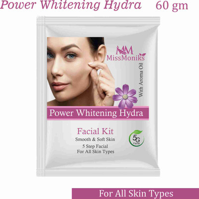 MISSMONIKS Professional Power Whitening Hydra Facial Kit | 5 Step Facial Kit(5 x 12 g)