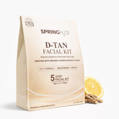 SPRING H2O D-Tan Anti Aging Facial Kit For Whitening With Tan Removal & Deep Cleansing(50 g)