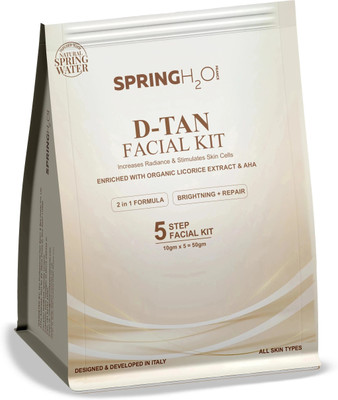 SPRING H2O D-Tan Anti Aging Facial Kit For Whitening With Tan Removal & Deep Cleansing(50 g)