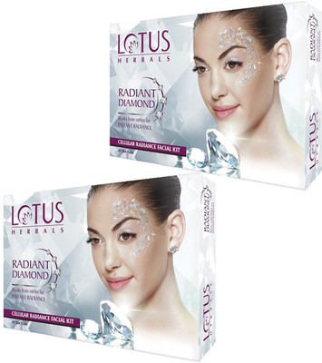 LOTUS HERBALS Herbals Radiant Diamond Cellular Radiance Facial Kit(2 x 37 g)