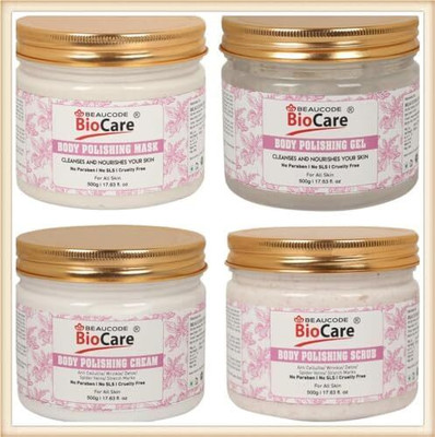 BEAUCODE BioCare Body Polishing Scrub-Cream Mask-Gel 500Gm(4 x 500 ml)