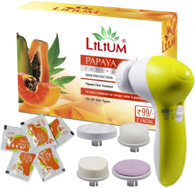 LILIUM Papaya Anti Blemish Facial Kit 80gm With Face Massager(80 g)