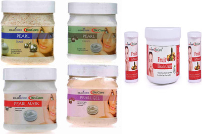 BEAUCODE BioCare Pearl Facial Kit 250ml with Fruit Bleach Cream 300ml(5 x 260 ml)