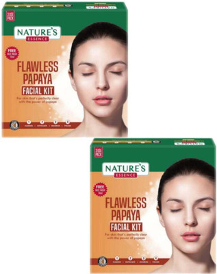 Nature's Essence PAPAYA BRIGHTENING FACIAL KIT 75G (PACK OF 2)(2 x 75 g)