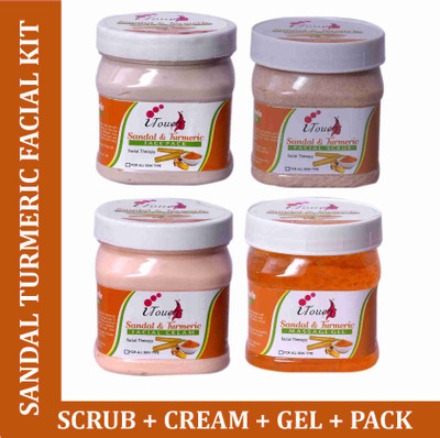 I TOUCH Herbal Sandal And Turmeric Facial Kit 2000 ml(4 x 500 ml)