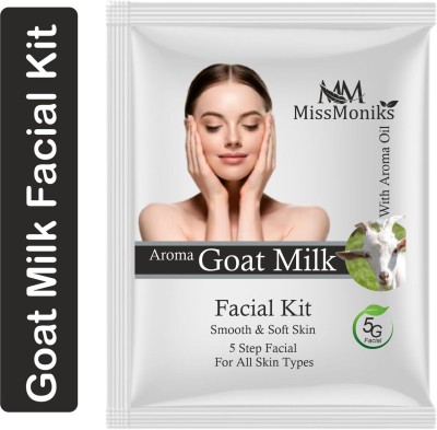 MISSMONIKS Goat Milk Facial Kit - Cleanser + Scrub + Cream + Pack + Gel(60 g)