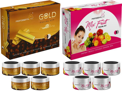 PROFESSIONAL FEEL Gold + Fruit Facial Kit(2 x 250 g)