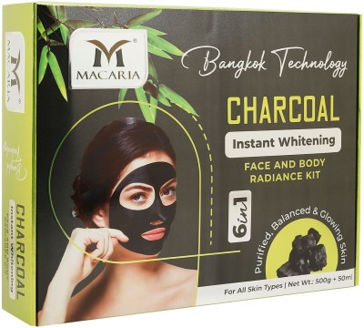 MACARIA Charcoal Facial Kit for Women(550 g)