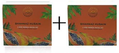 Shahnaz Husain 5 Step Papaya Facial Kit Pack Of 2(2 x 50 g)