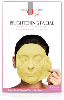 O3+ Brightening Facial Kit For Boosting Glow With Peel Off Mask Single Use Kit(45 g)