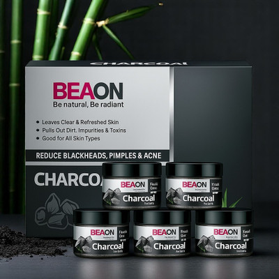 Beaon Charcoal Facial Kit for Beautiful Skin with Deep Cleansing Power(250 g)