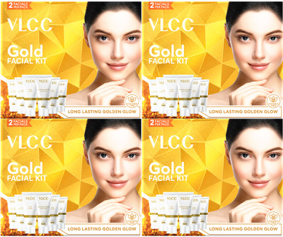 VLCC Gold Facial Kit For Luminous & Radiant Complexion (Pack of 4)(4 x 60 g)
