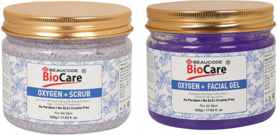 BEAUCODE BioCare OXYGEN Facial Kit Scrub and Gel(2 x 500 ml)