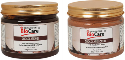 BEAUCODE BioCare Chocolate Facial kit Scrub-Gel For Women & Men For All Skin Types(2 x 500 ml)