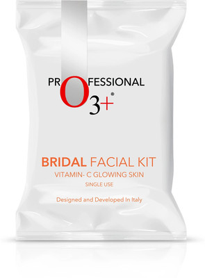 O3+ Bridal Facial Kit Vitamin C Glowing Skin for Bright & Radiant Complexion Powder(10 x 4.4 g)