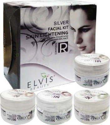 ELVIS BEAUTY Silver Facial Kit - Skin Lightening(4 x 50 g)