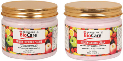 BEAUCODE BioCare Fruity Cocktail Facial Kit Cream and Scrub(2 x 500 ml)