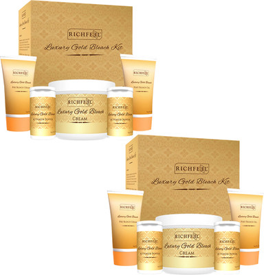 RICHFEEL Luxury Gold Bleach For Radiant & Glowing Skin | 320 g (Pack of 2)(2 x 320 g)