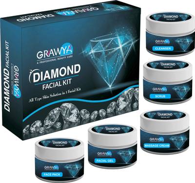 Grawya Professional Diamond Facial Kit For All Type Skin Lotus Facial Kit