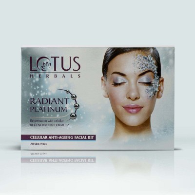 LOTUS HERBALS RADIANT PLATINUM Cellular Anti-Ageing Salon Facial kit(37 g)