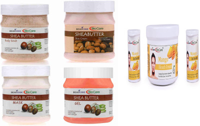 BEAUCODE BioCare Shea Butter Facial Kit 250ml with Mango Bleach Cream 300ml(5 x 260 ml)