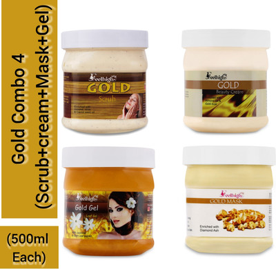 feelhigh Gold Facial Kit For All type of Skin Solution For Man and Woman(4 x 500 ml)