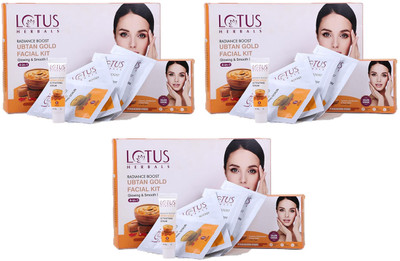 LOTUS HERBALS Radiance Boost Glow Ubtan Facial Kit(3 x 47 g)