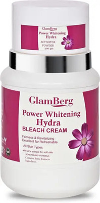 Glamberg Power Whitening Hydra Bleach Cream With Activator Powder 1 kg (1000 g)(1000 g)