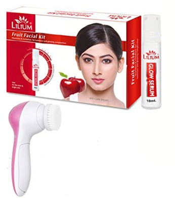 LILIUM Fruit Facial Kit with Multifunction 5in1 Massager(120 g)