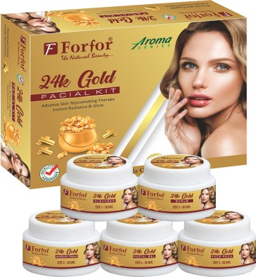 FORFOR Gold Facial kit for Women Advance Skin Rejuvenating Therapy for Instant Glow(250 g)