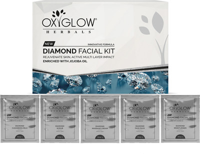 OXYGLOW Diamond Facial Kit Enrich with Jojoba Oil|Prevent Wrinkles|Maintain Elasticity(50 g)