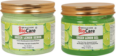 BEAUCODE BioCare Green Lemon Facial Kit Scrub and Gel(2 x 500 ml)