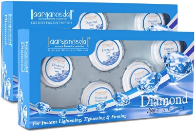 Aaryanveda Diamond Facial Kit With AloeVera For Skin Lightening, Tightening & Firming 210G(2 x 210 g)