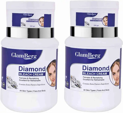 Glamberg Herbal Diamond Bleach Cream With Activator 1 kg x 2 (2000 g)(2 x 1000 g)