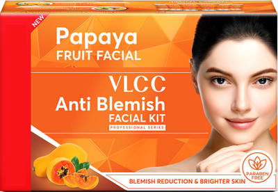 VLCC Papaya Fruit Facial Kit - 300 g with FREE Rose Water Toner - 100 ml(6 x 66.67 ml)