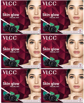 VLCC Glow Facial Kit - Brightening & Renewing Skincare (25G x6)(6 x 25 g)