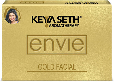 KEYA SETH AROMATHERAPY Envie Gold Facial Kit- White & Bright, Instant Radiance Shine & Youthful Glow for Women All Skin Types(5 x 20 ml)