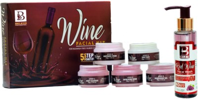 Beleza professional Combo Pack of Red Wine Face Wash 100 ml & Wine Facial Kit 250g(2 x 125 g)