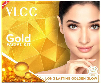 VLCC Gold Facial Kit. Bright & glowing skin - Parlour Glow(6 x 1.67 g)
